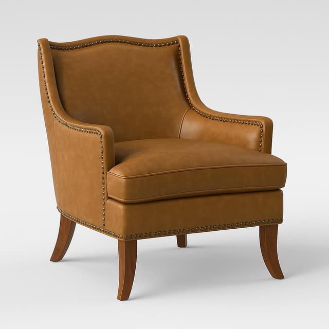 Hulala Home Kelly Mid-Century Armchair Camel