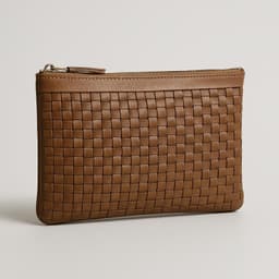 Madewell The Leather Pouch Clutch Woven Edition