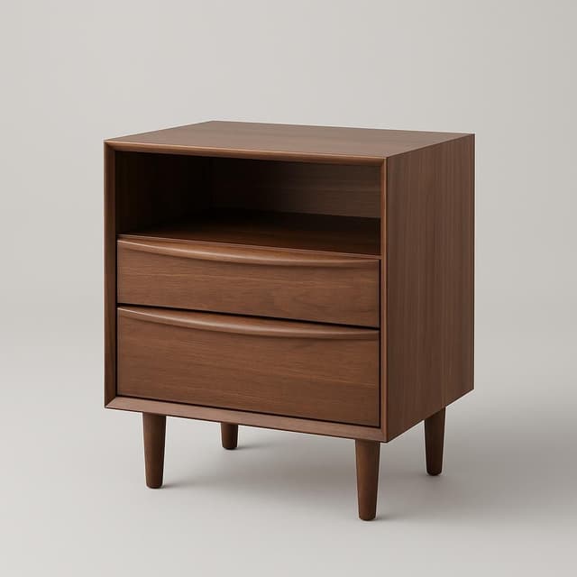 Article Lenia 2-Drawer Nightstand Walnut